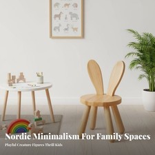 Horn Backrest Stool Rounded