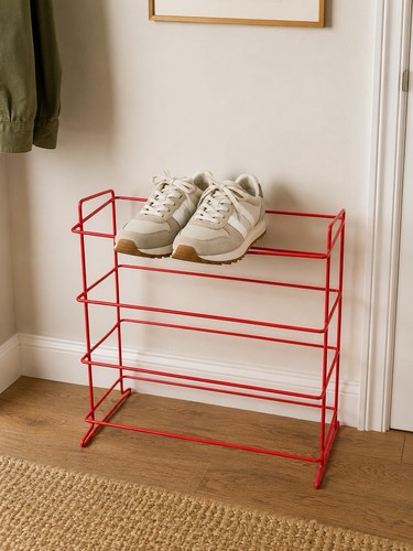 Vintage shoe rack metal - shoe,