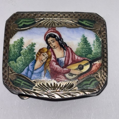 Antique 800 silver enamel - 800,