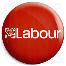 Labour Logo Button Badge - 25mm Political Election Badges, Fridge Magnet Option