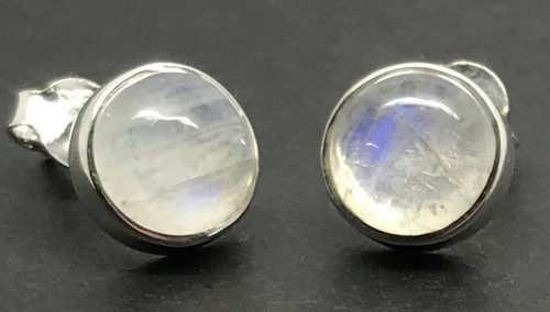 Rainbow moonstone stud - rainbow,