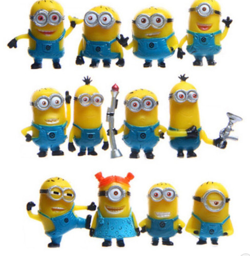 12pcs mini minions despicable - mini,
