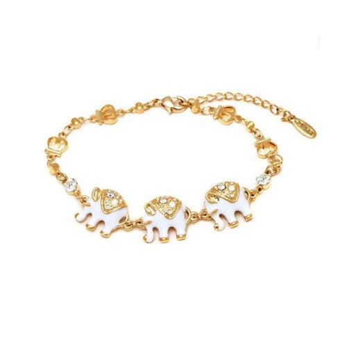 22k gold plated elephant link - 22k,