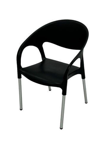 Black plastic office - , chairs