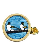 Rowing Crew Gold Plated Domed