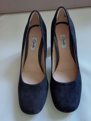 Clarks ladies black suede - clarks, size