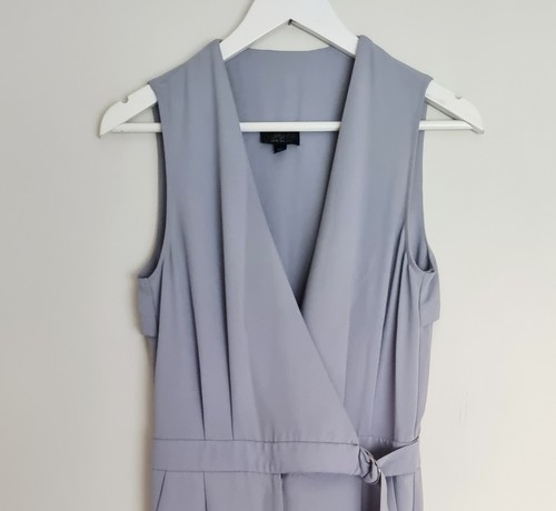 Topshop grey belted sleeveless - grey,