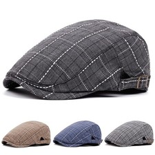 ‌Retro Patchwork Flat Cap