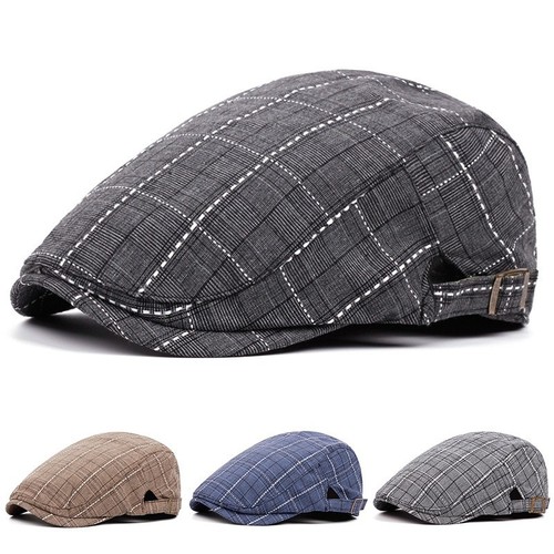 Retro patchwork flat cap - ‌retro,