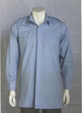 Genuine Surplus British RAF Long Sleeve Dress Shirt Military Pale Blue 