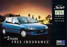 Peugeot 306 Miami 1.4 5-dr Limited Edition 1997 UK Market Sales Brochure 