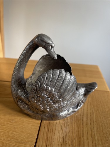 Vintage silver plated - plated, swan