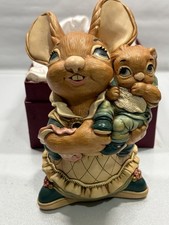 Vintage Pendelfin Hand Painted Stonecraft Large Mother And Baby