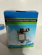 WEATHERPROOF OUTDOOR GARDEN 1 GANG SINGLE 13 AMP SWITCHED SOCKET IP66 