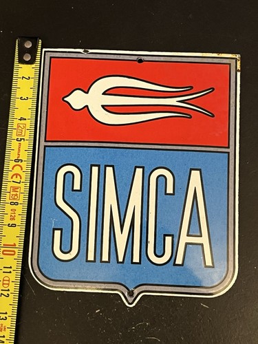 Vintage simca enamel sign - simca,