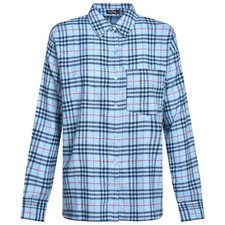 Ladies Check Shirts Flannel Cotton Soft Long Sleeve