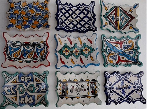 Hand painted ceramic multi - hand,