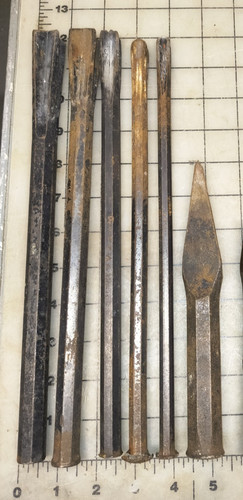 Lot large mason chisels - of, 6