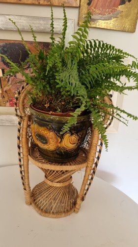 Vintage peacock chair wicker - vintage,