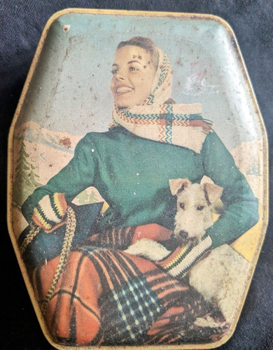 Vintage tin lady tartan - vintage, in