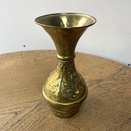 Art nouveau embossed brass - nouveau, bud