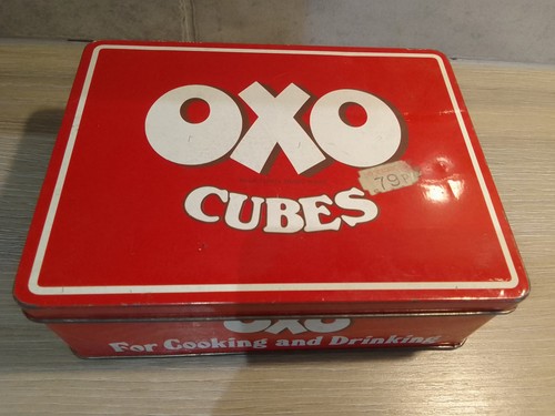 Oxo vintage cube tin filled - vintage,