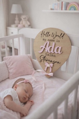 Personalised baby announcement - personalised,