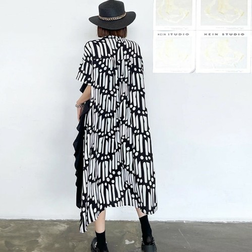 Black white dress edgy - white,