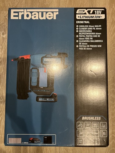 Erbauer nail gun 55mm 18v - nail,