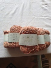 ROWAN Purelife Revive Knitting Yarn  6 X 50g Balls,, Peachy colour,flecks, NEW