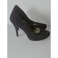 Dune black size 38/5 black high heeled slip on shoes womens