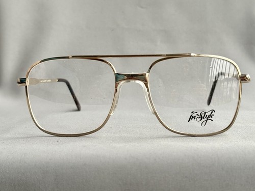 Vintage gold metal square - gold,