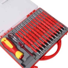 26 in 1 Insulated Screwdriver Kit Set Electrician Magnetic Tips Hand Tool Case