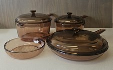 Vision Corning France Amber 7 Piece Pyrex Cookwear Set