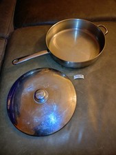 Stellar 1000 30 cm Polished Stainless Steel Frying Pan Skillet With Lid BL15