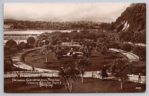 Rppc torquay princess gardens - rppc,