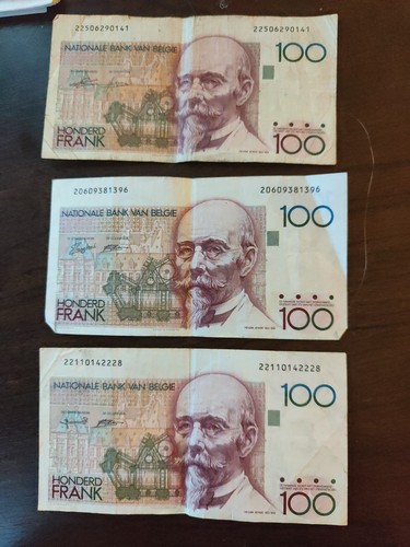 Belgian bank note 100 - note, cent