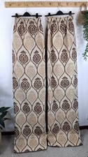 Dunelm Mill Curtains Pair Neutral Colours Pencil Pleat Lined 62W x 72D