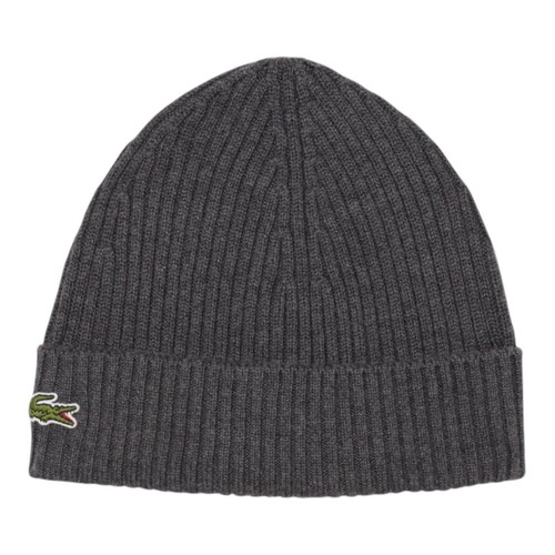 Lacoste ribbed wool beanie - ribbed,