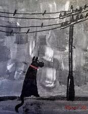 LOWRY DOG WATCHING BIRDS B