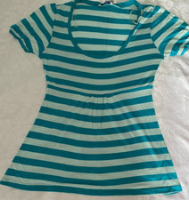 LADIES GREEN  STRIPED TOP SIZE