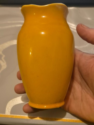 Empire porcelain vase yellow - porcelain,