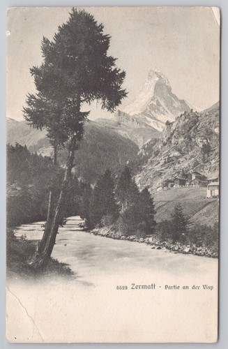 Postcard antique zermatt - postcard,