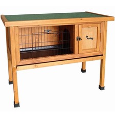 Pet Dwarf Rabbit Bunny Guinea Pig Wooden Hutch Small Animal House 3ft Shelter   