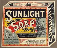 Sunlight Soap Enamel Sign - Dodo Designs - Excellent Condition