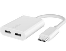 BELKIN ROCKSTAR USB-C AUDIO & CHARGE ADAPTER HEADPHONE ADAPTER TYPE-C 60W IPHONE