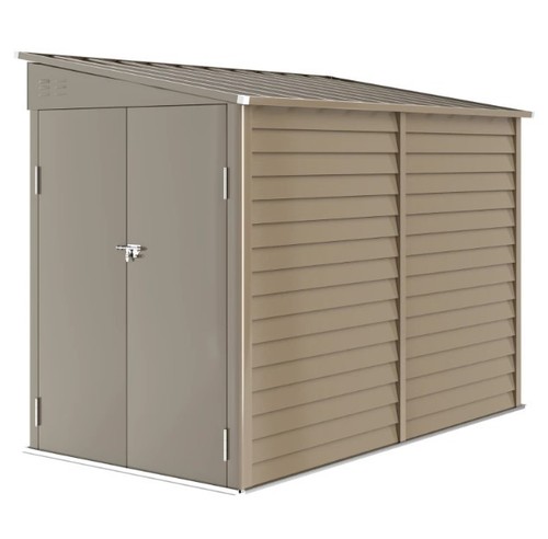 Galvanized metal garden shed - galvanized,