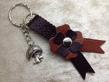 Handmade real leather flower