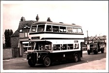 Original real photograph Birmingham 1634 bus double decker circa 1940 vintage 