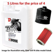 BMW R 1200 RT 2009 Ipone R4000RS 10w40 Oil 5L / K&N Filter Kit